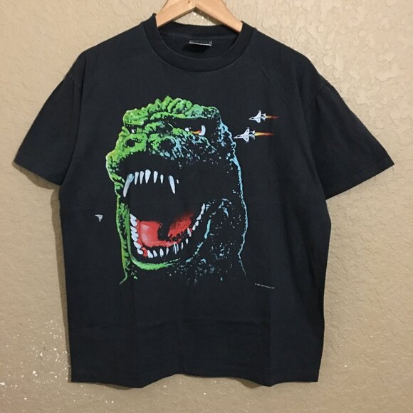 Godzilla Movie Promo T-Shirt Large Faded Black Monarch Monster - Picture 1 of 6
